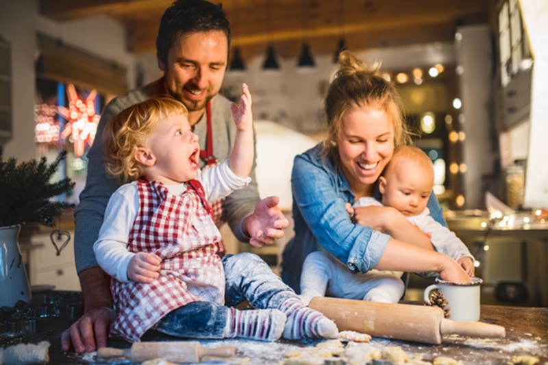 Family baking in the kitchen, 6 Ways Your Furnace Keeps You Safe | Ebensburg, PA